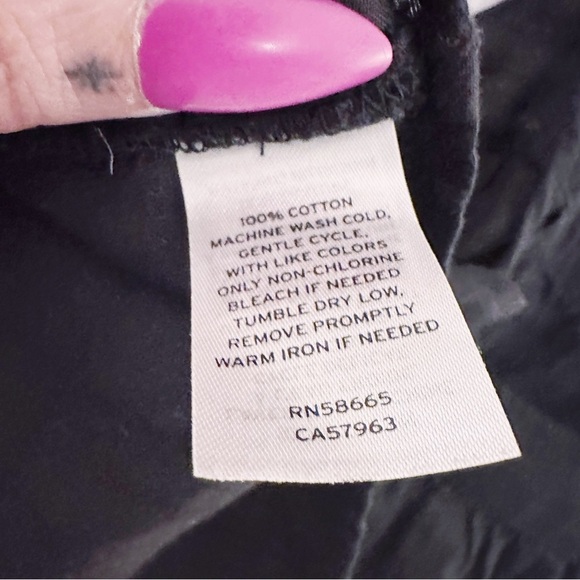 BP Nordstrom Cropped Tank Top Tie Straps Ruffle Black - Picture 4 of 5